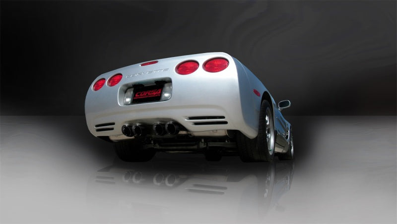 Corsa 97-04 Chevrolet Corvette C5 Z06 5.7L V8 Black Sport Axle-Back Exhaust - DTX Performance