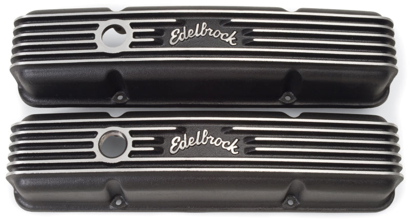 Edelbrock Valve Cover Classic Series Chevrolet 1959-1986 262-400 CI V8 Black - DTX Performance