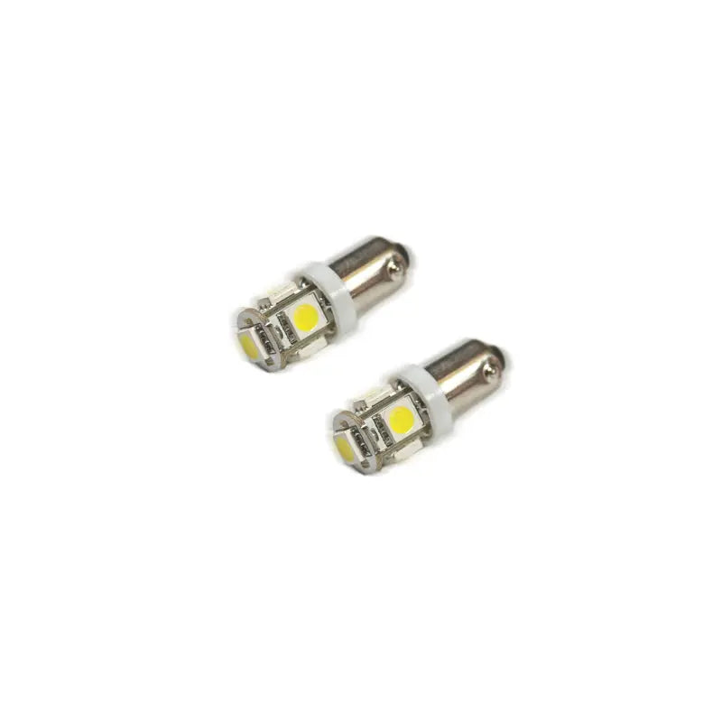 Oracle BA9S 5 LED 3 Chip Bayonet Bulbs (Pair) - White - DTX Performance