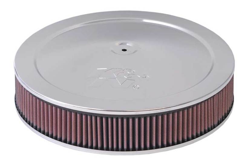 K&N 5-1/8in / 14in ID X 1.5in O/S Flat Base Air Cleaner Assembly - DTX Performance