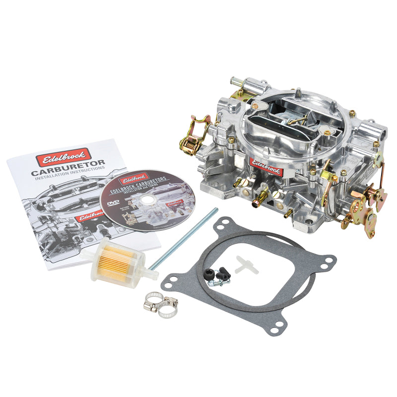 Edelbrock Carburetor Performer Series 4-Barrel 750 CFM Manual Choke Satin Finish - DTX Performance