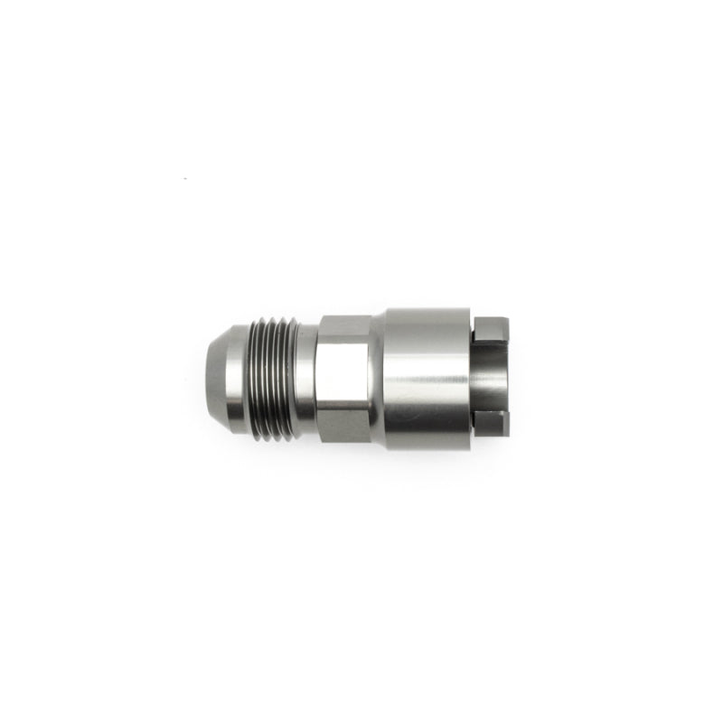 DeatschWerks 8AN Male Flare to 3/8in Female EFI Quick Connect Adapter - Anodized DW Titanium - DTX Performance