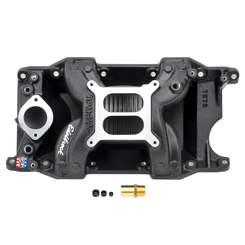 Edelbrock Intake Manifold RPM Air-Gap Small-Block Chrysler 340-360 Black - DTX Performance