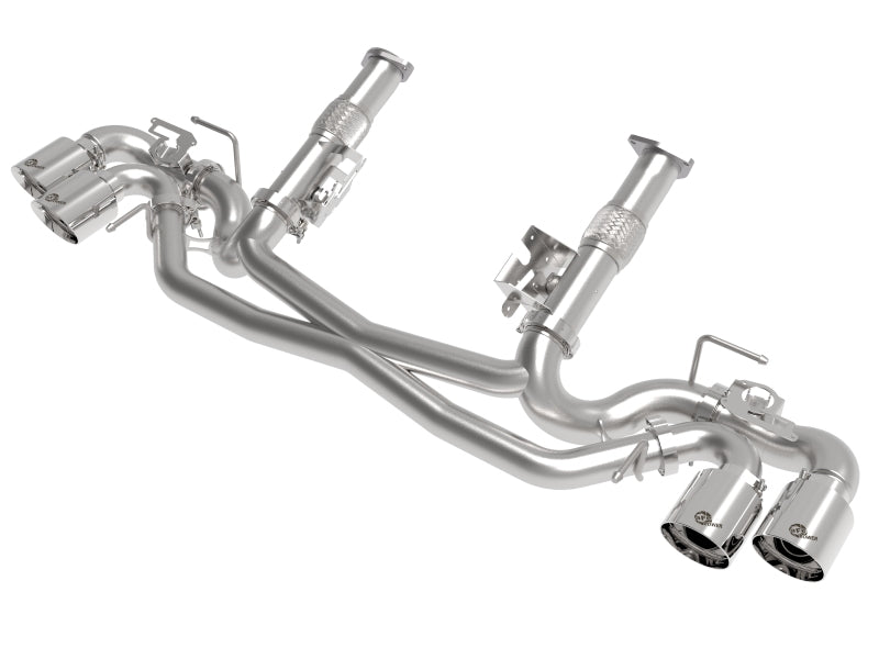 AFe MACH Force-Xp 304 Stainless Steel Cat-Back Exhaust Polished 2020 Chevrolet Corvette C8 - DTX Performance