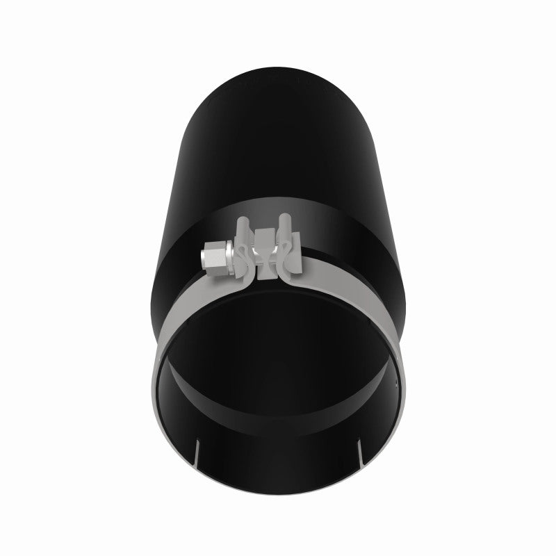 MagnaFlow Tip Stainless Black Coated Single Wall Round Single Outlet 6in Dia 5in Inlet 13in L - DTX Performance