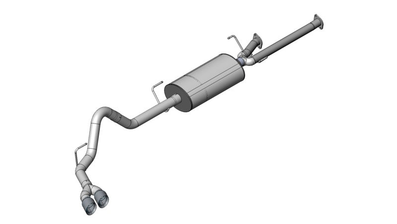 Corsa 09-10 Toyota Tundra Double Cab/Crew Max 5.7L V8 Polished Sport Cat-Back Exhaust - DTX Performance