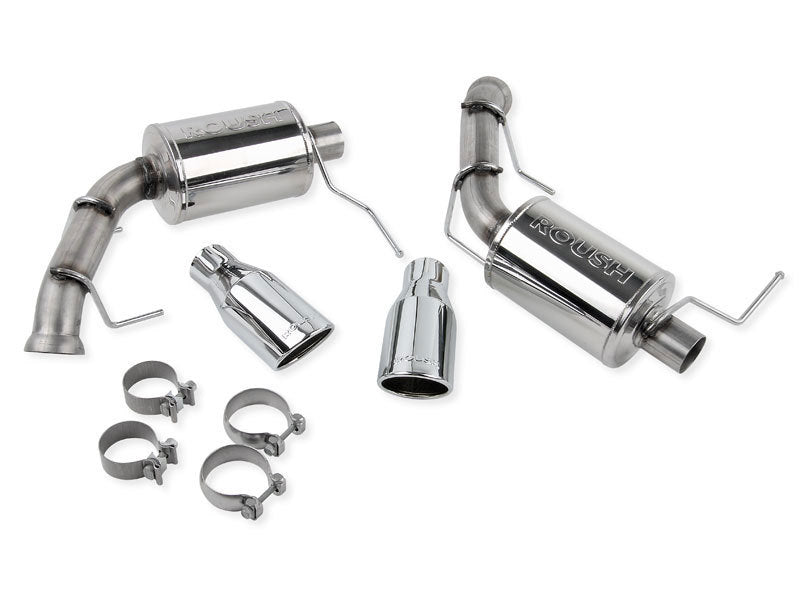 Roush 2011-2014 Ford Mustang V8 Enhanced Sound Dual Axle-Back w/ Round Tips - DTX Performance