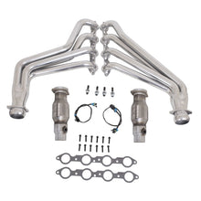 Load image into Gallery viewer, BBK 10-15 Camaro LS3 L99 Long Tube Exhaust Headers With Converters - 1-3/4 Silver Ceramic - DTX Performance