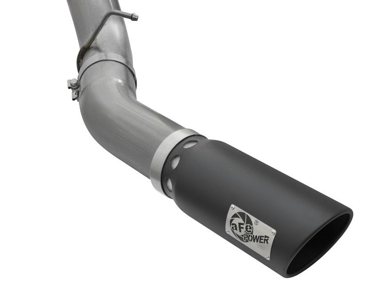 aFe LARGE Bore HD 5in Exhausts DPF-Back SS w/ Black Tips 16-17 GM Diesel Truck V8-6.6L (td) LML/L5P - DTX Performance