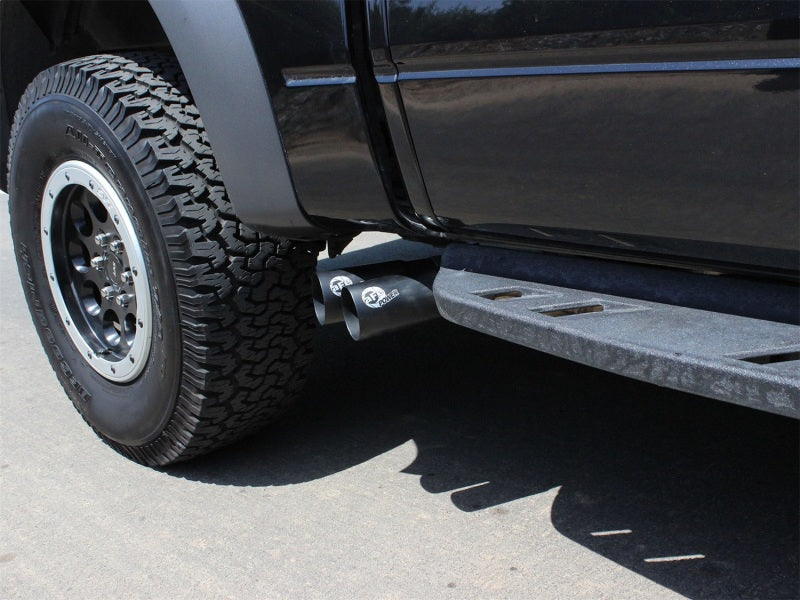 aFe Rebel Series Exhaust SS Front Side Exit CB w/ Black Tips 10-14 Ford F150 Ecoboost V8 6.2L - DTX Performance