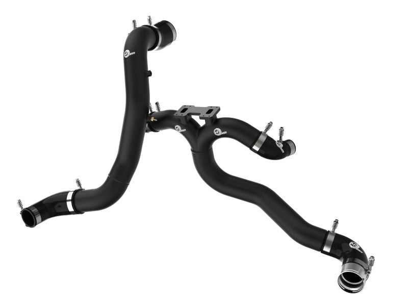 AFE 18-22 Kia Stinger V6-3.3L BladeRunner Alum Hot/Cold Charge Pipe Kit Black - DTX Performance