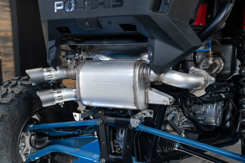 MBRP 20-22 Polaris RZR Pro XP 2.5in Slip-On Active Exhaust Dual Out - DTX Performance