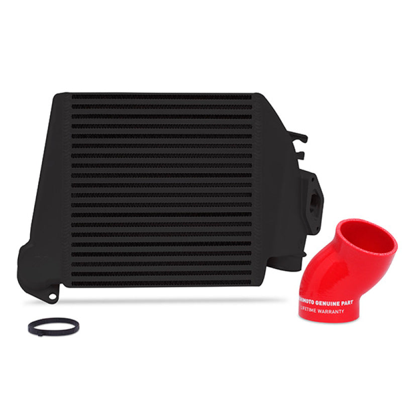 Mishimoto 08-14 Subaru WRX Top-Mount Intercooler Kit - Powder Coated Black & Red Hoses - DTX Performance