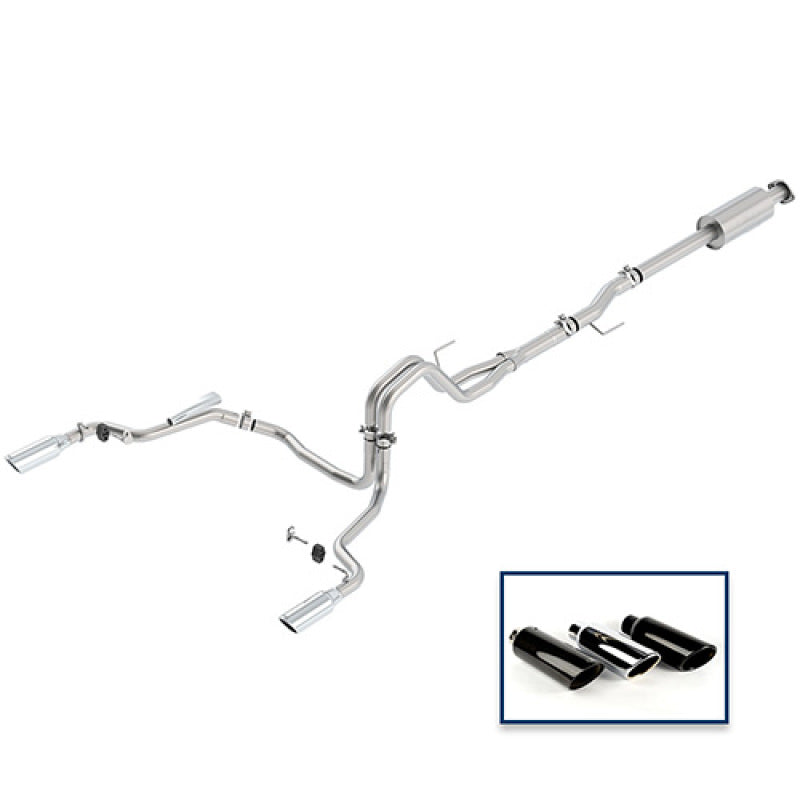 Ford Racing 15-18 F-150 5.0L Cat-Back Extreme Exhaust System Rear Exit w/ Chrome Tips - DTX Performance