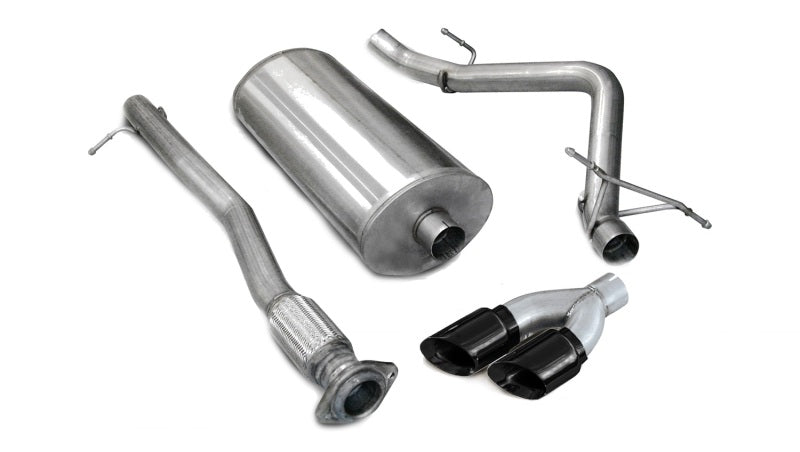 Corsa 07-08 Chevrolet Silverado Crew Cab/Short Bed 1500 5.3L V8 Black Sport Cat-Back Exhaust - DTX Performance