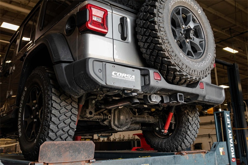 Corsa 18-21 Jeep Wrangler JLU 3.6L Sport 2.75in Cat-Back Exhaust w/ Turn Down Tip - DTX Performance