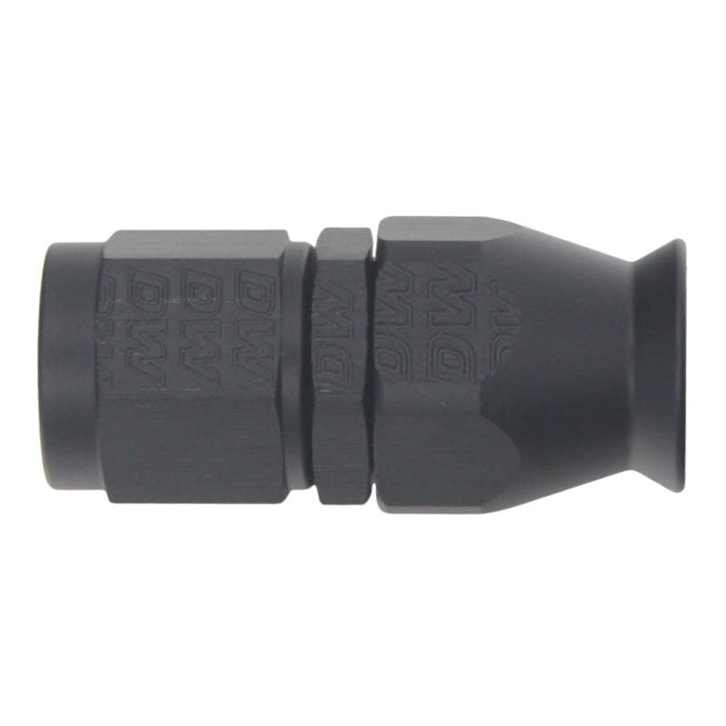 DeatschWerks 6AN Female Swivel Straight Hose End PTFE (Incl 1 Olive Insert) - Anodized Matte Black - DTX Performance