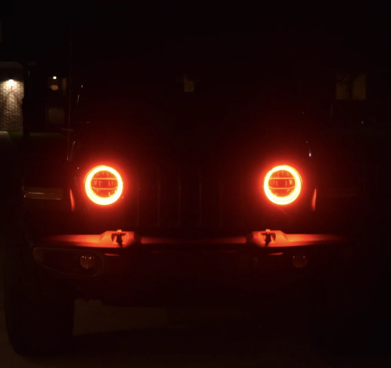 Oracle Jeep Wrangler JL/Gladiator JT LED Surface Mount Headlight Halo Kit - White - DTX Performance