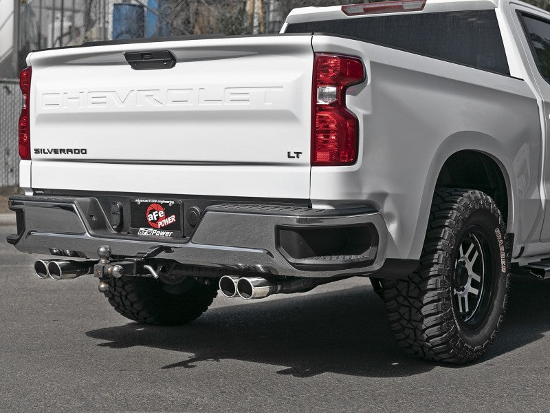 aFe Gemini XV 3in 304 SS Cat-Back Exhaust w/ Cutout 19-21 GM Silverado/Sierra 1500 V8- w/ Black Tips - DTX Performance