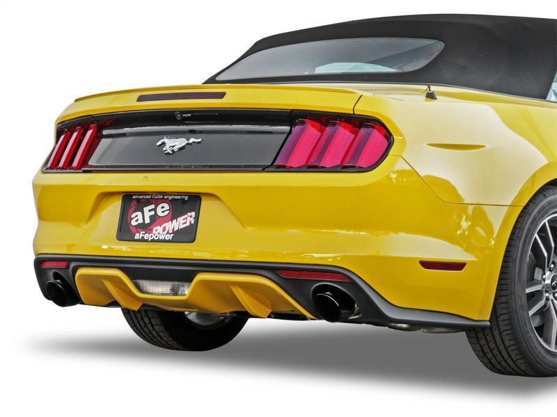 aFe MACHForce XP 2.5in 409 Stainless Axle Back Exhaust w/ Black Tips 15-17 Ford Mustang I4-2.3L (t) - DTX Performance