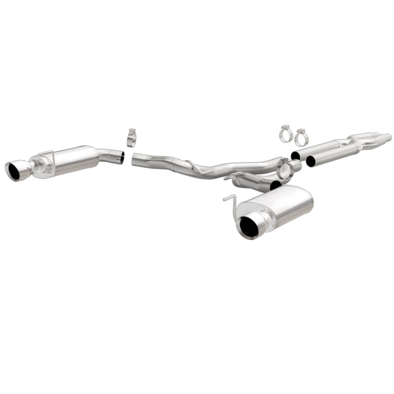 MagnaFlow Cat Back, SS, 3in, Street, Dual Split Polished 4.5in Tips 2015 Ford Mustang GT V8 5.0L - DTX Performance