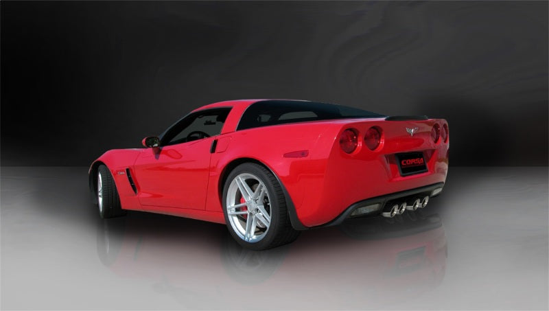 Corsa 12-13 Chevrolet Corvette C6 ZR1 Sport Cat-Back Dual Rear Exit w/ Twin 4.0in Pol Tips - DTX Performance