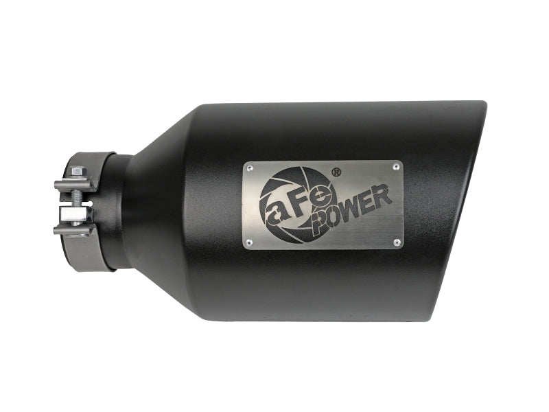 aFe Power MACH Force-Xp 409 Stainless Steel Clamp-on Exhaust Tip Black - DTX Performance