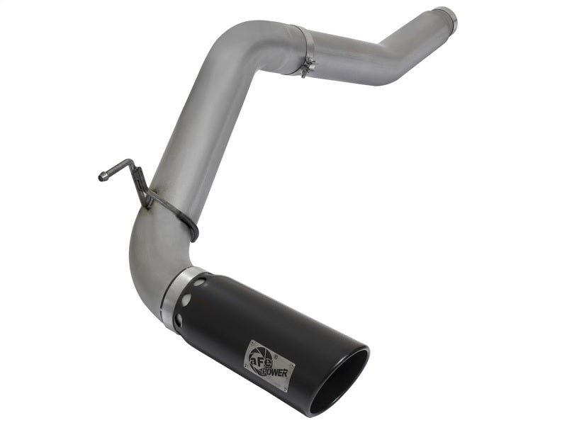 aFe LARGE BORE HD 5in DPF-Back SS Exhaust w/ Black Tip 2016 Nissan Titan 5.0L V8 (td) CC SB - DTX Performance