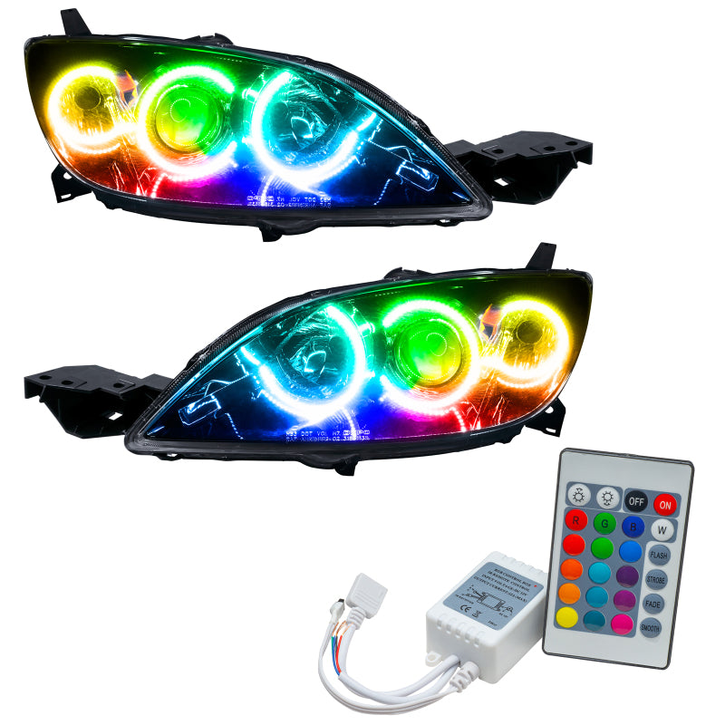 Oracle 04-09 Mazda 3 SMD HL - 4DR - Halogen Style - ColorSHIFT w/ Simple Controller - DTX Performance