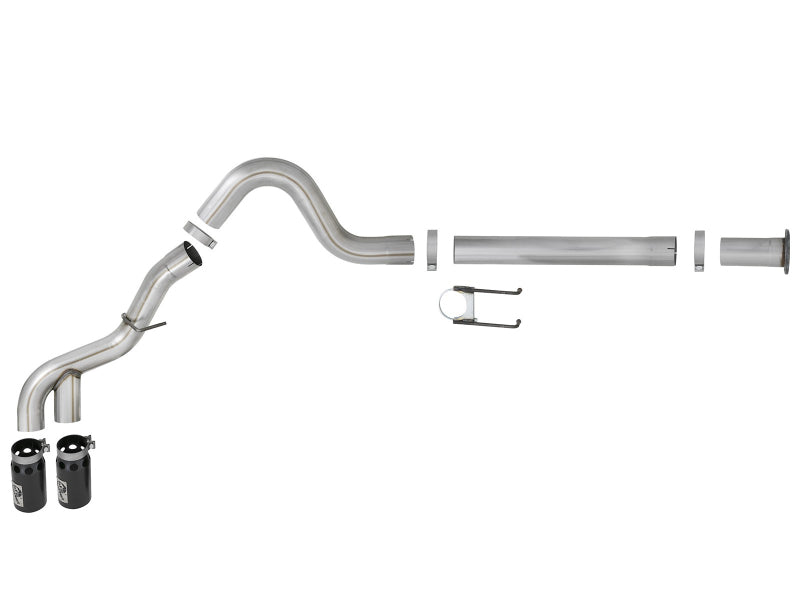 aFe Power 11-14 Ford F250/F350 6.7L Diesel Rebel XD 4in 409 SS DPF-Back Exhaust System - Black Tips - DTX Performance