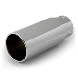 Banks Power Tailpipe Tip Kit - SS Round Straight Cut - Chrome - 4in Tube - 5in X 12.5in