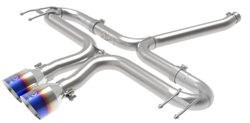 aFe Takeda 2-1/2in 304 SS Axle-Back Exhaust w/Blue Flame Tips 17-20 Honda Civic Sport L4-1.5L (t) - DTX Performance