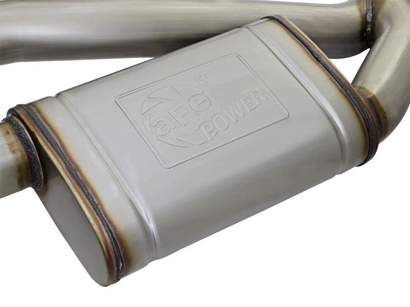 aFe MACHForce XP 3in 304 SS Axle-Back Dual Exhaust (NPP) w/ Polished Tips 16-17 Camro SS V8-6.2L - DTX Performance