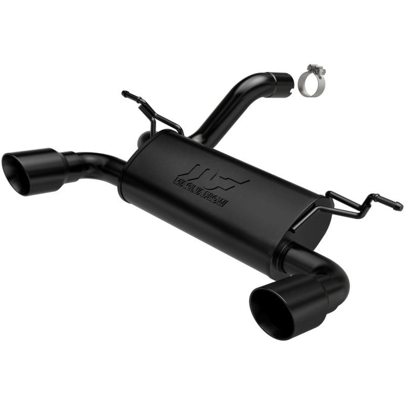 MagnaFlow 2018+ Jeep Wrangler 3.6L Dual Black Tip Axle-Back Exhaust - DTX Performance