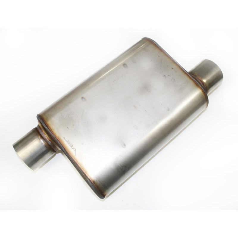 JBA Universal Chambered Style 304SS Muffler 13x9.75x4in 3in Inlet Diameter Offset/Offset - DTX Performance