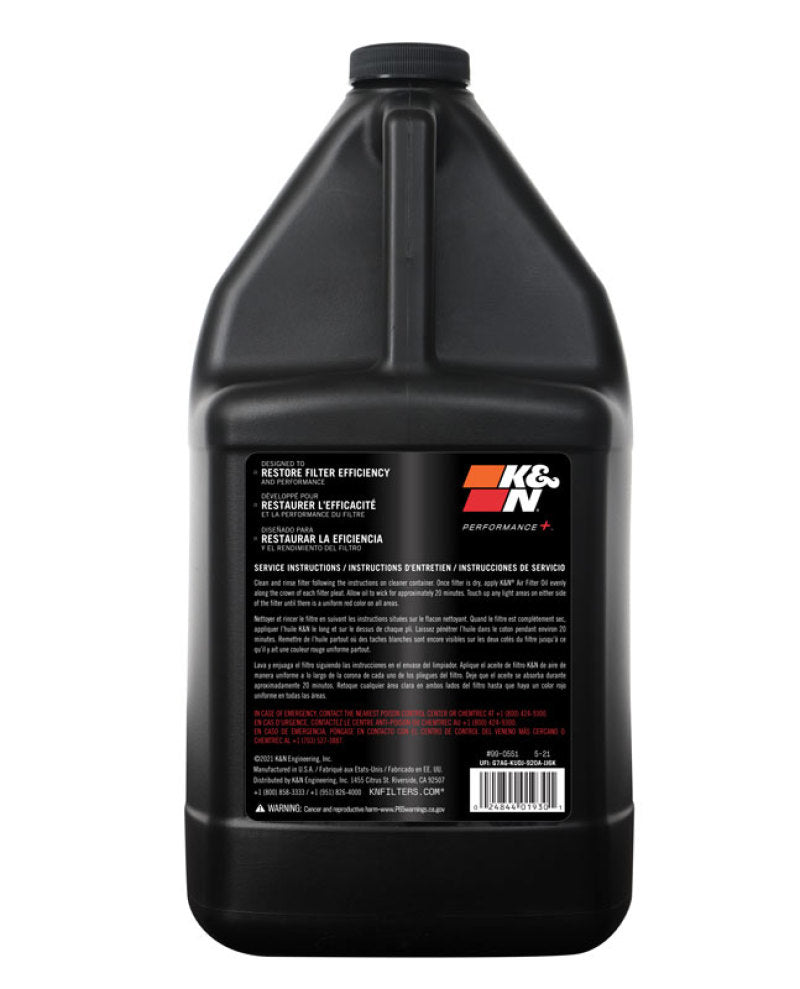 K&N 1 Gallon Air Filter Oil - DTX Performance