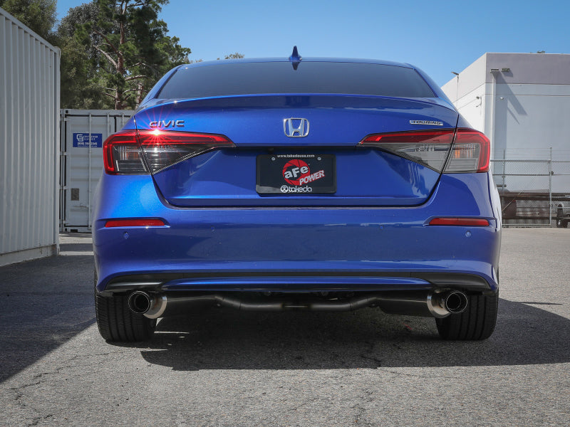 aFe Takeda 2.5in 304 SS Cat-Back Exhaust System w/CF Tips 2022+ Honda Civic L4-1.5L (t) - DTX Performance