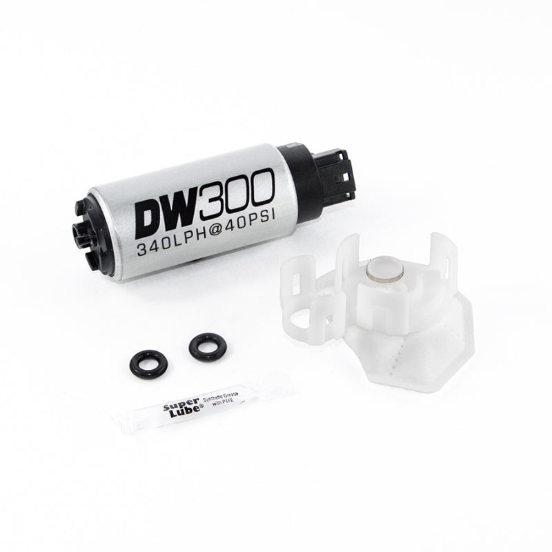 DeatschWerks 340lph DW300C Compact Fuel Pump w/Install Kit 08-15 Mitsubishi EVO X (w/o Clips) - DTX Performance