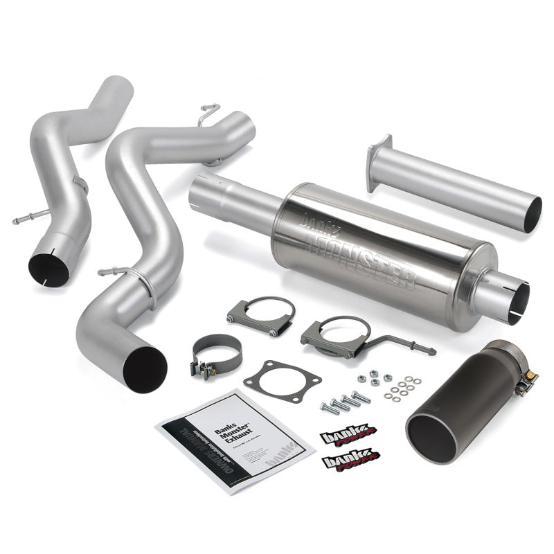 Banks Power 06-07 Chevy 6.6L ECSB Monster Exhaust System - SS Single Exhaust w/ Black Tip - DTX Performance