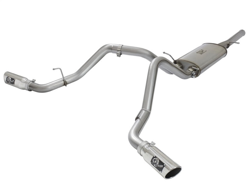 aFe MACH Force-Xp 3in CB SS Dual Exhaust w/Polished Tips 09-16 GM Silverado/Sierra 4.3L/4.8L/5.3L - DTX Performance