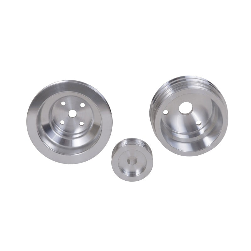 BBK 85-97 GM Truck 305 350 Underdrive Pulley Kit - Lightweight CNC Billet Aluminum (3pc) - DTX Performance