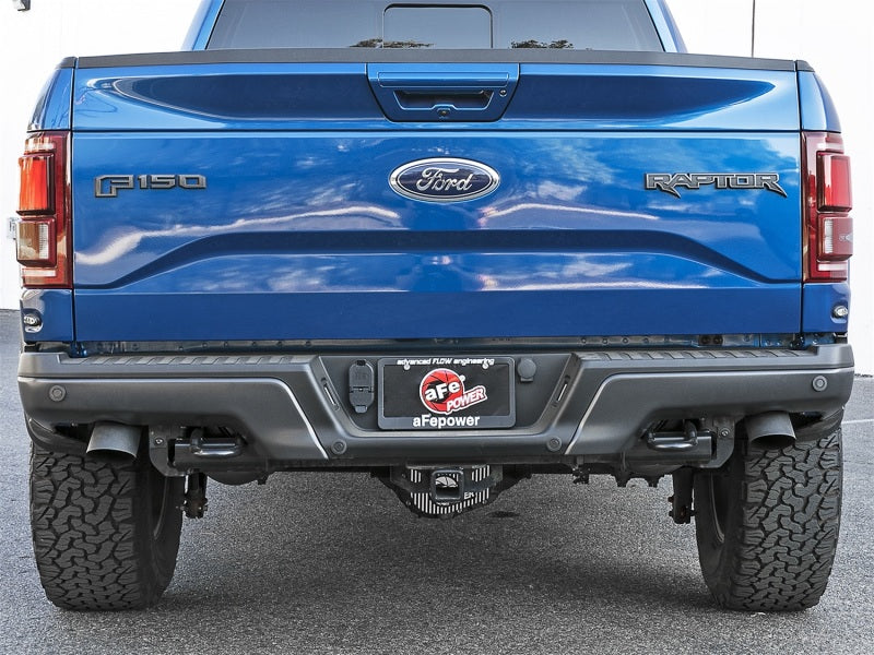 aFe MACH Force-Xp Cat-Back Exhaust w/Dual Hi-Tuck Tips Black 17-18 Ford F-150 Raptor V6-3.5L (tt) - DTX Performance