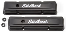 Load image into Gallery viewer, Edelbrock Valve Cover Signature Series Chevrolet 1959-1986 262-400 CI V8 Low Black - DTX Performance