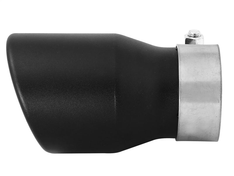 aFe MACH Force-XP 409 SS Single Wall Universal Clamp On Exhaust Tip - Black - DTX Performance