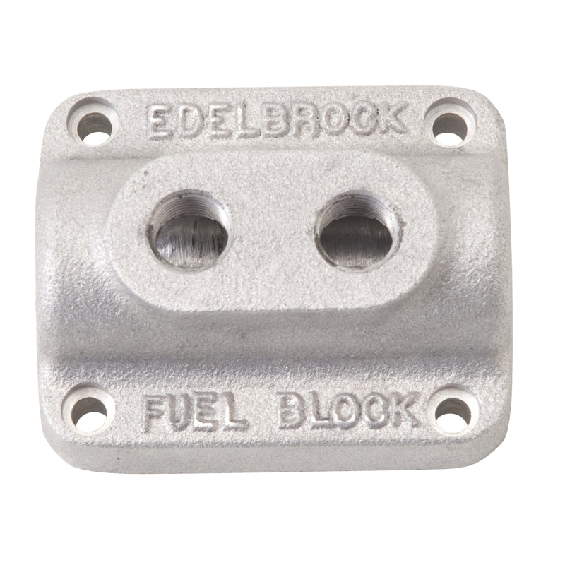 Edelbrock Fuel Block Dual Carburetor As Cast - DTX Performance