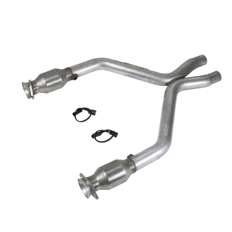 BBK 11-14 Mustang 3.7 V6 Short Mid X Pipe With Catalytic Converters 2-1/2 For BBK Long Tube Headers - DTX Performance