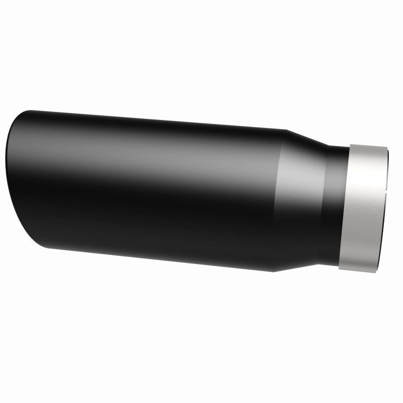 MagnaFlow Tip Stainless Black Coated Single Wall Round Single Outlet 5in Dia 4in Inlet 13in L - DTX Performance