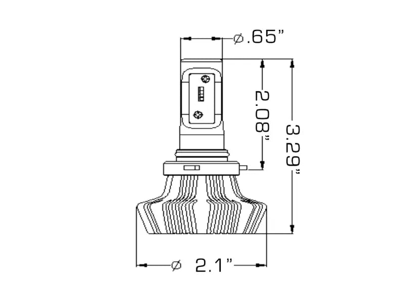 Oracle H10 4000 Lumen LED Headlight Bulbs (Pair) - 6000K - DTX Performance