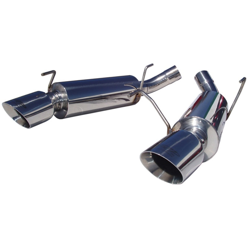 MBRP 05-10 Ford Mustang GT 5.0/Shelby GT500 Dual Mufflers Axle Back Split Rear T304 - DTX Performance