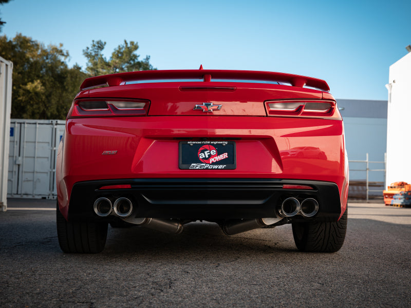 aFe POWER MACH Force-Xp 3in Axle-Back 16-21 Chevrolet Camaro SS V8 6.2L w/Mufflers - Polished - DTX Performance